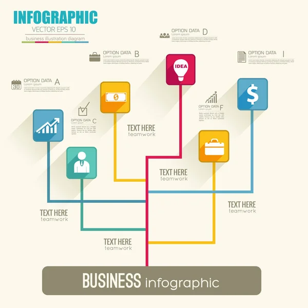 Πρότυπο διαγράμματος Infographic Web — Διανυσματικό Αρχείο