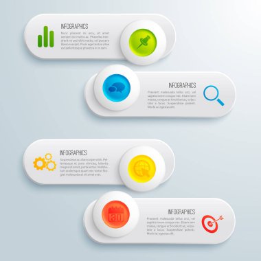 Infographic iş yatay Banner