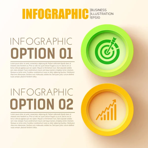 Geschäftsoptionen infografisches Konzept — Stockvektor