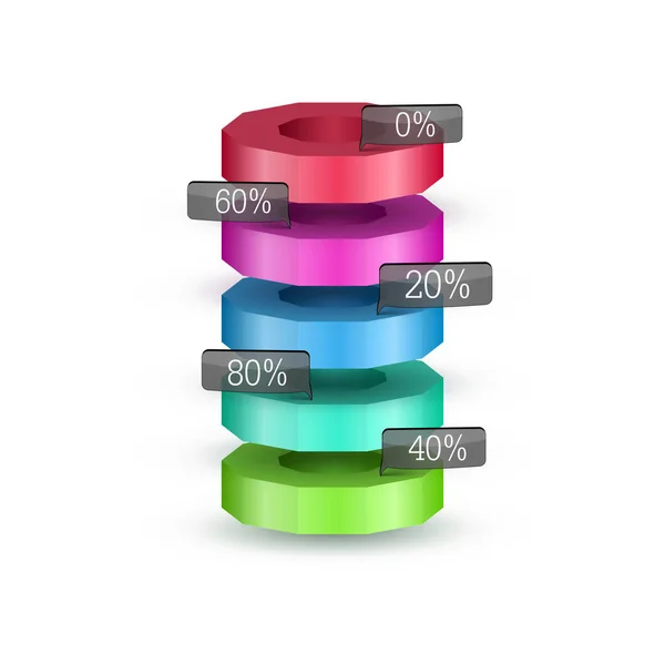 Resumo Gráfico de Negócios Conceito Infográfico —  Vetores de Stock