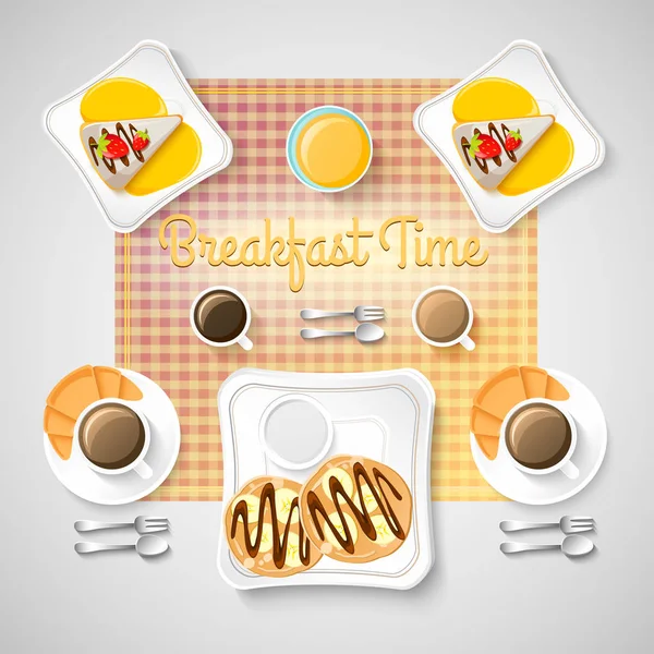 Zoet ontbijt Food Concept — Stockvector