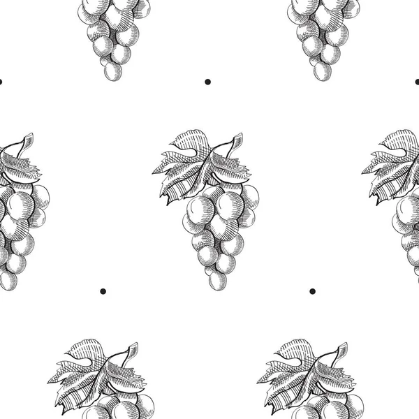 Patrón sin costura dibujado a mano de fruta abstracta — Vector de stock
