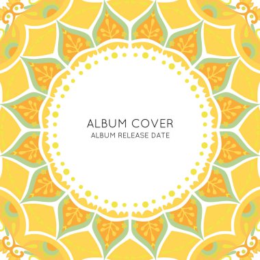 Renkli süs albüm kapak şablonu