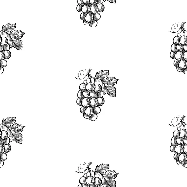 Bosquejo abstracto Berry patrón sin costuras — Vector de stock