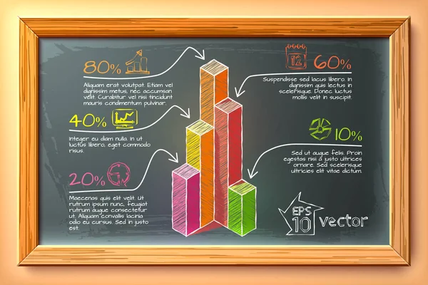 Geschäftsskizze Infografik — Stockvektor