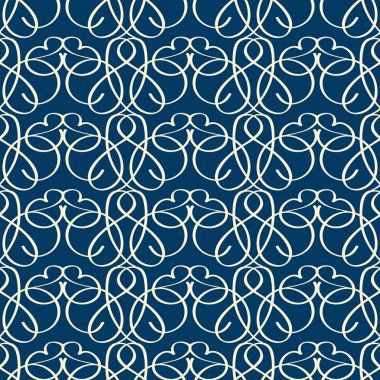 Vintage Seamless modeli ile hayali doğrusal süsleme