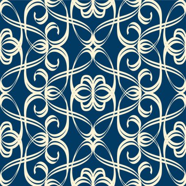 Girdap şeritler ile Barok tarzında seamless modeli