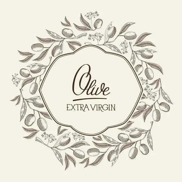 Abstracte Extra vierge olie licht sjabloon — Stockvector