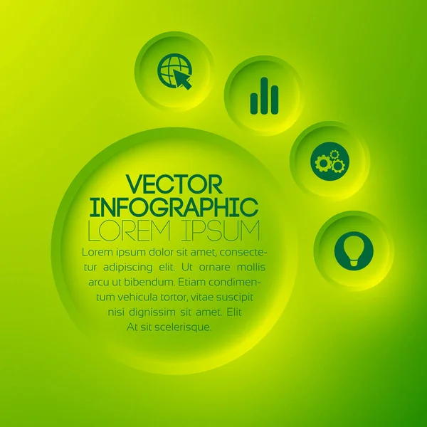 Business Abstract Infographic Template — Stock Vector