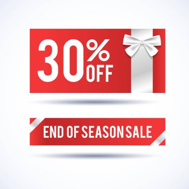 Vektör Set iki Noel satış afiş