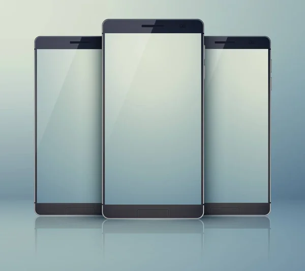Ensemble trois pièces Collection Smartphone — Image vectorielle