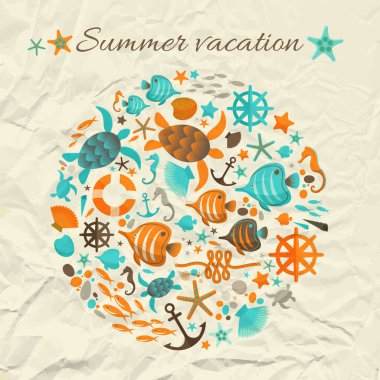 Yaz tatili tasarım konsepti