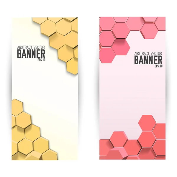 Mosaico abstracto Banners verticales — Vector de stock