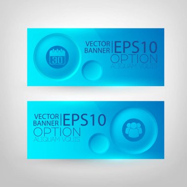 Web Infographic mavi yatay Banner