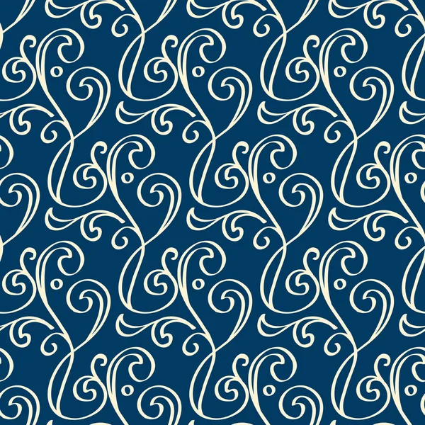 Motif décoratif floral ornemental sans couture — Image vectorielle