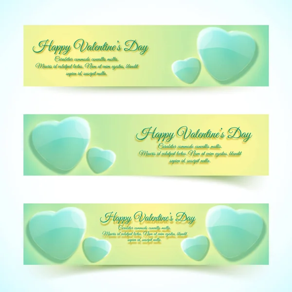 Valentines Day Holiday Banners — Stockvector