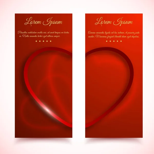 Valentines verticale Banners Set — Stockvector