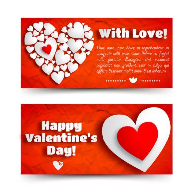 Romantik tebrik yatay Banner