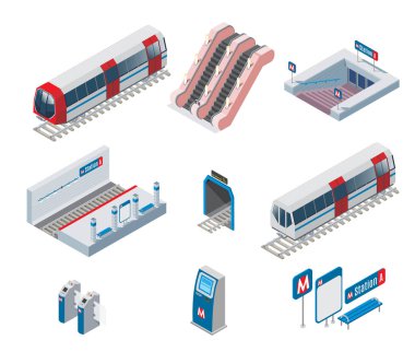 İzometrik Metro öğeleri koleksiyonu
