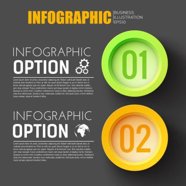 İş geliştirme Infographic siyah arka plan