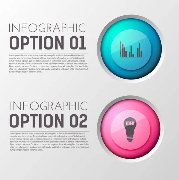 Infografische Optionen kreativer Hintergrund — Stockvektor