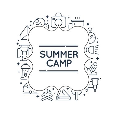 Tek renkli şık Doodle kare