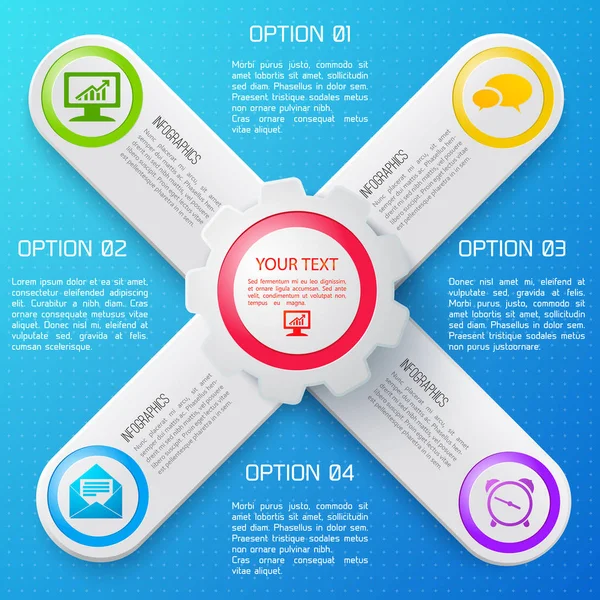 Infographic 디지털 개념 — 스톡 벡터