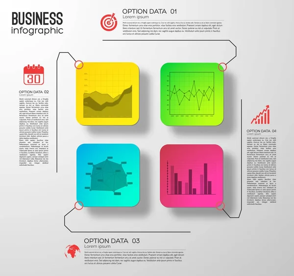 Infografías de negocios abstractas — Vector de stock