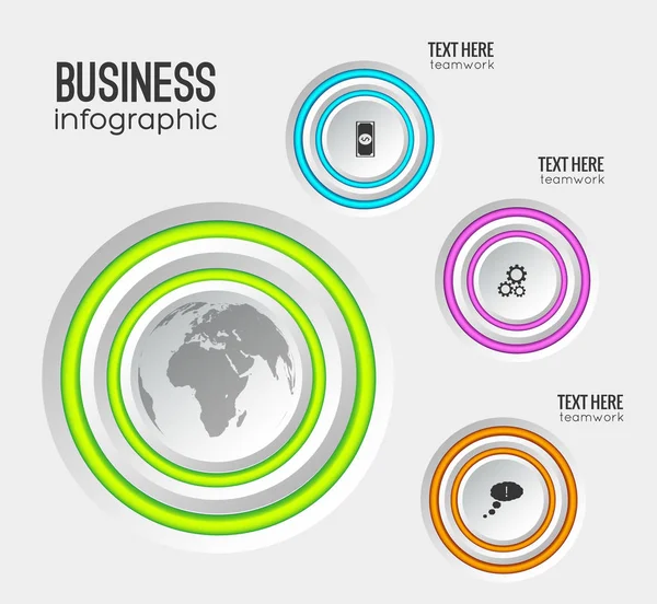 Modelo infográfico abstrato — Vetor de Stock