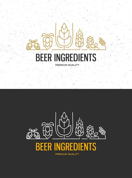 Étiquettes de maison de bière de brasserie — Image vectorielle