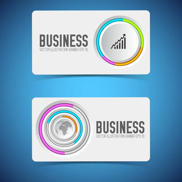 Business Horizontal Banners — Stock Vector