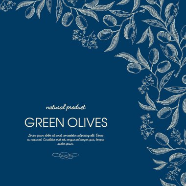 Soyut zeytinyağı şablonu