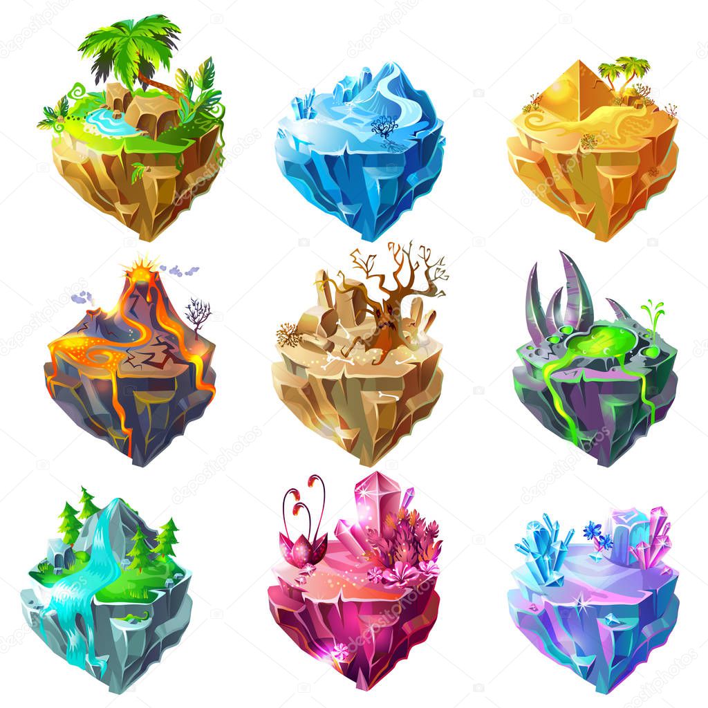 Isometric Game Islands Collection