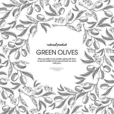 Zeytinyağı kroki kompozisyon yuvarlak