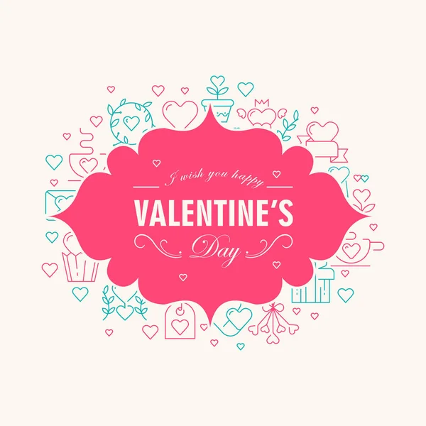 Dia dos Namorados Cartão decorativo —  Vetores de Stock