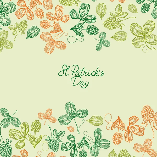 Cartaz de saudação natural do dia de São Patricks — Vetor de Stock