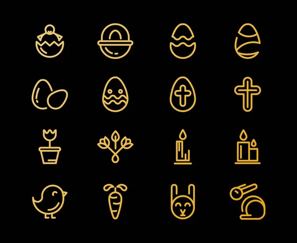 Set Of Easter Icons — Stock Vector