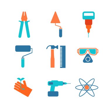 Dokuz Dekoratif simgeler kümesi