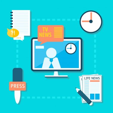 Kitle iletişim araçları yayın Infographics