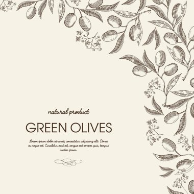 Soyut çiçek el çekilmiş şablonu