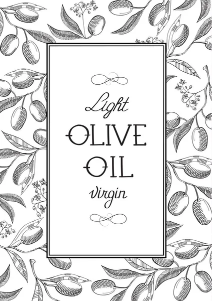 Plakát abstraktní lehkého olivového oleje — Stockový vektor