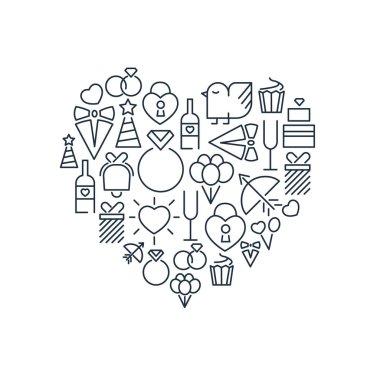 Tatil çizgili Icons Collection