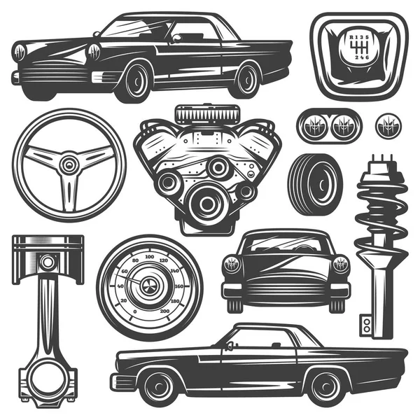 Компенсации за старинные автомобили — стоковый вектор