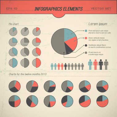 Vintage pasta grafiği Infographics ile