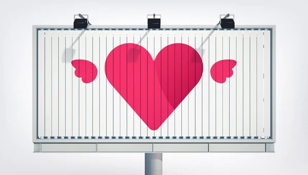 Buon San Valentino Saluto Billboard Template — Vettoriale Stock