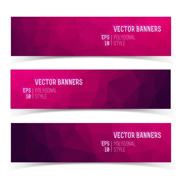 Set de Banners Horizontales Modernos — Vector de stock