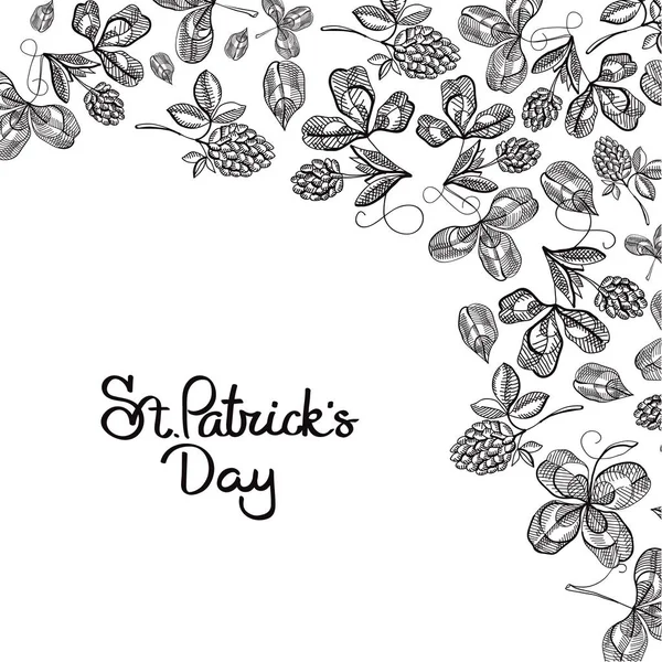 St Patricks Günü çiçek arka plan — Stok Vektör