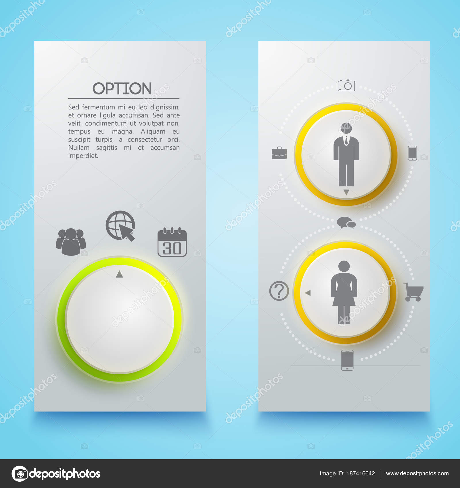 Opcion Selector Banners Set Vector Grafico Vectorial C Mogil Imagen