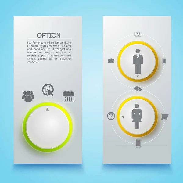 Optie Selector Banners Set — Stockvector