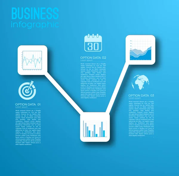 Modelo de Infográfico da Web de Negócios — Vetor de Stock